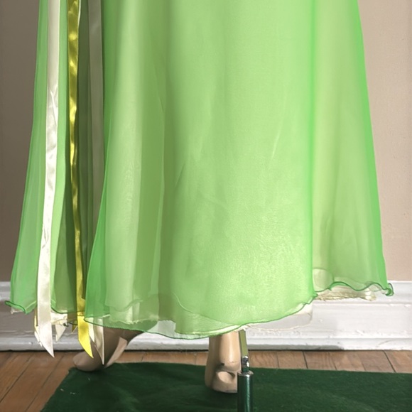 Vintage Lilli Green Chiffon Maxi Skirt - Picture 15 of 17